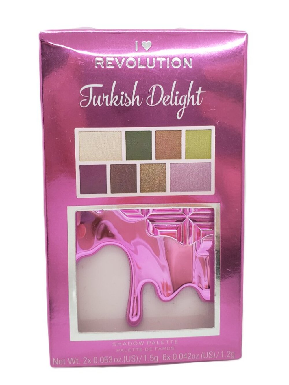 I Heart Revolution Turkish Delight Eyeshadow Palette Mini 8 Shade Pink Chocolate